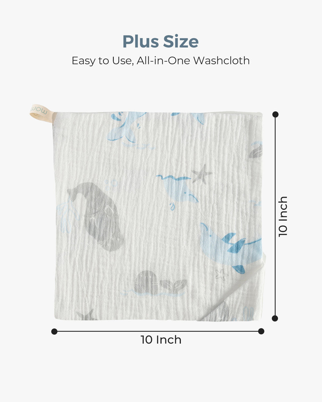 Momcozy Baby Washcloths – Soft 4-Layer Cotton, Gentle for Newborns